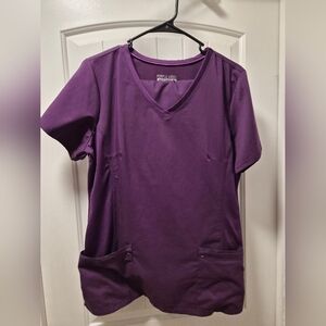 Healing Hands Purple V-Neck Scrub Top & Bottoms